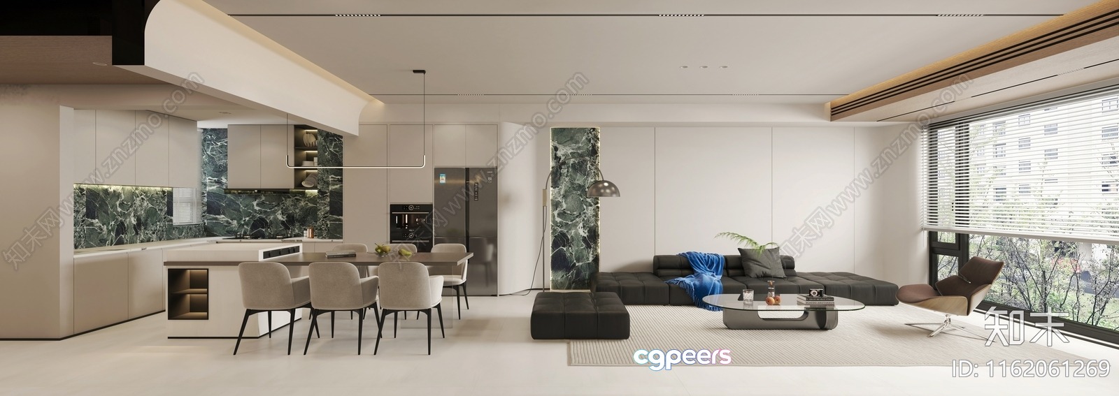 Modern Living Room 3D Model - 11171 - VRAY Render
