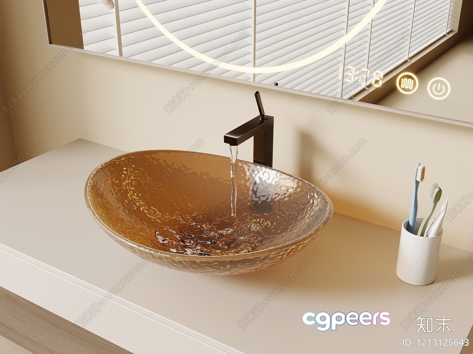 A Glass Sink 3D Model - 6187 - VRAY Render A Glass Sink 3D Model - 6187 - VRAY Render