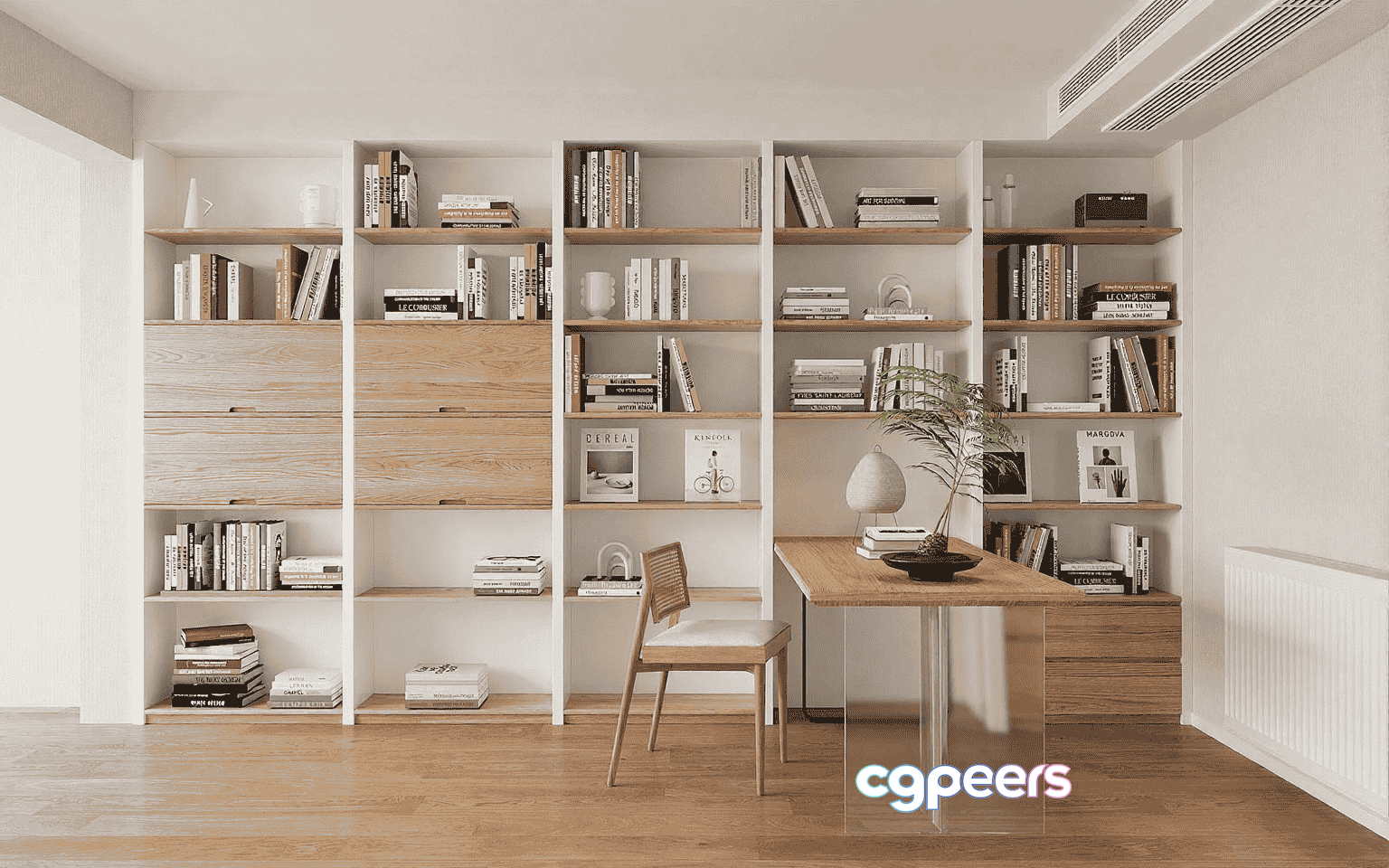 Modern Minimalist Shelf 3D Model - 11588 - VRAY Render Modern Minimalist Shelf 3D Model - 11588 - VRAY Render