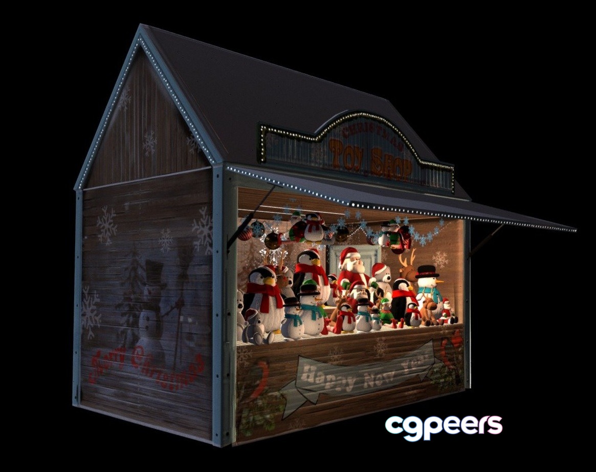 3D Game Assets - Christmas Market Toys Chalet 3D Game Assets - Christmas Market Toys Chalet