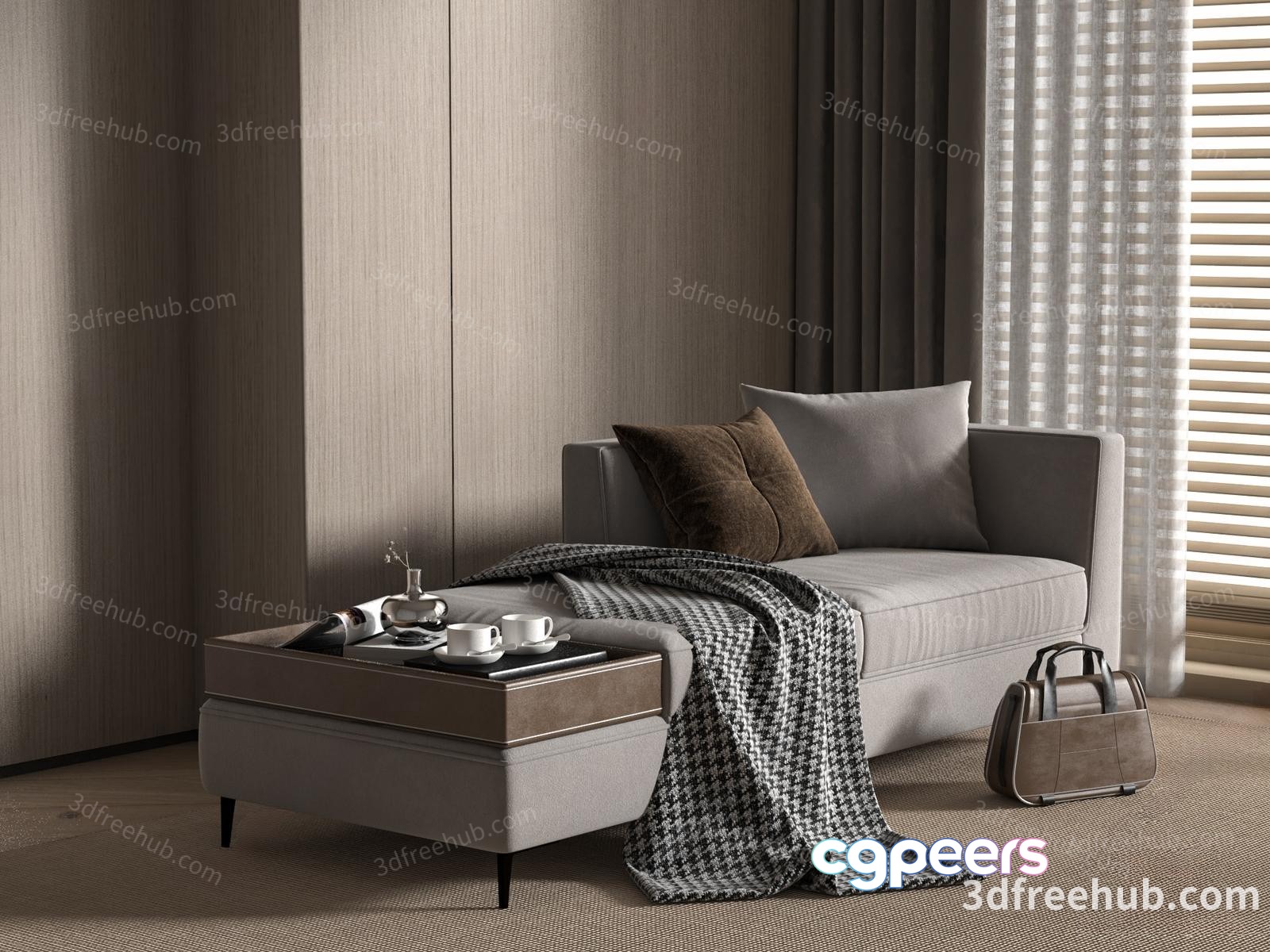 Cozy Living Room 3D Model - 20243 - VRAY Render Cozy Living Room 3D Model - 20243 - VRAY Render