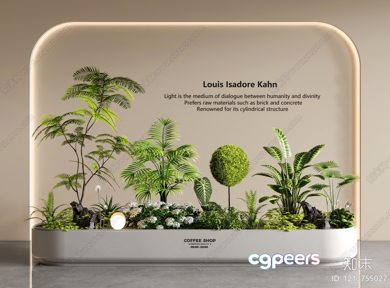 Modern Indoor Plant Display 3D Model - 17863 - VRAY Render Modern Indoor Plant Display 3D Model - 17863 - VRAY Render