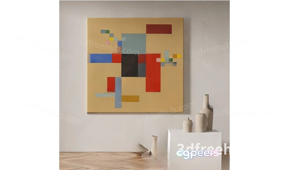 Abstract Artwork 3D Model - 21594 - VRAY Render