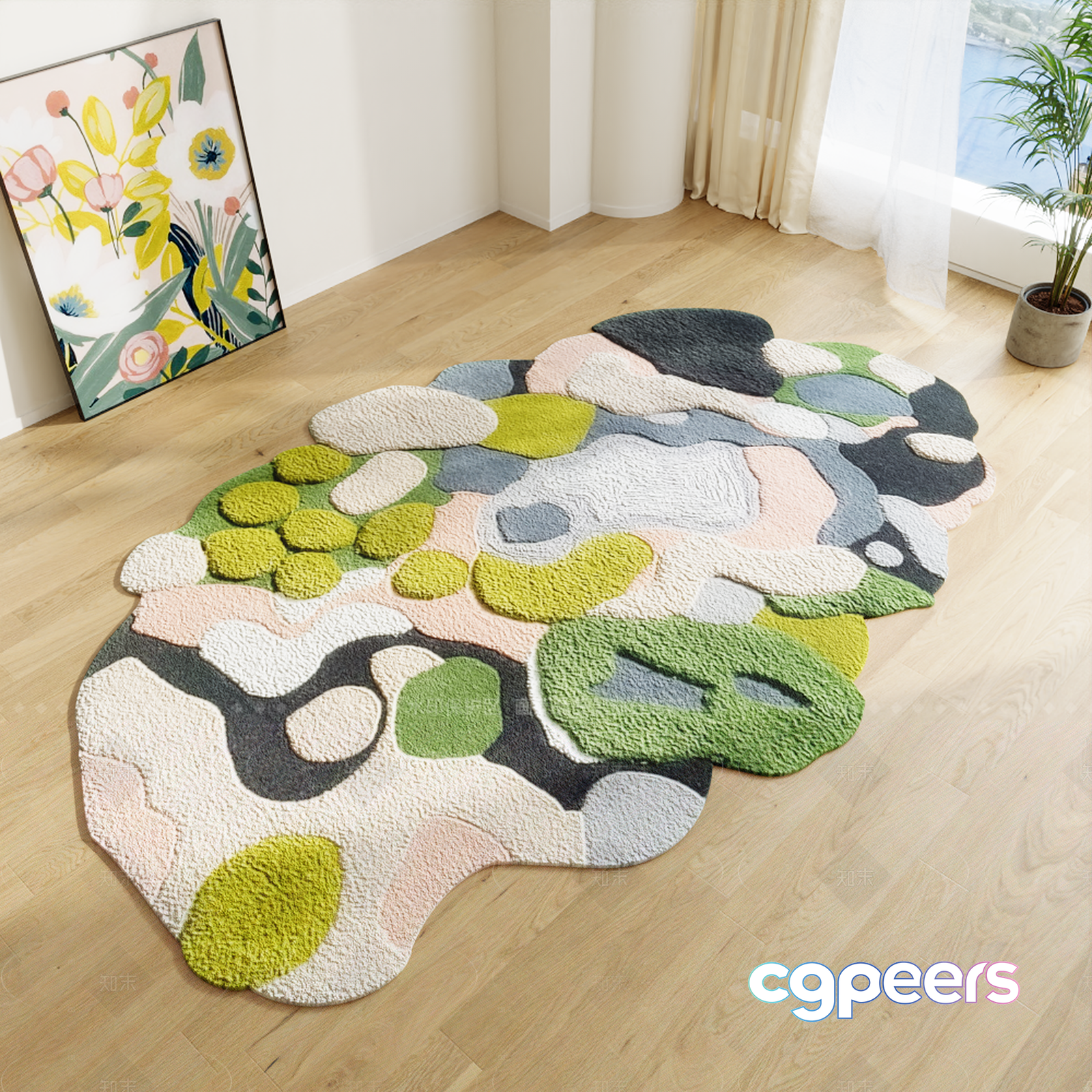 Abstract Rug 3D Model - 6160 - VRAY Render Abstract Rug 3D Model - 6160 - VRAY Render