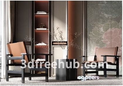 Modern Living Room 3D Model - 22954 - VRAY Render Modern Living Room 3D Model - 22954 - VRAY Render