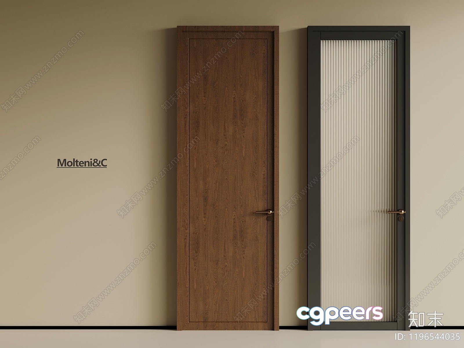 A Wooden Door 3D Model - 19507 - VRAY Render