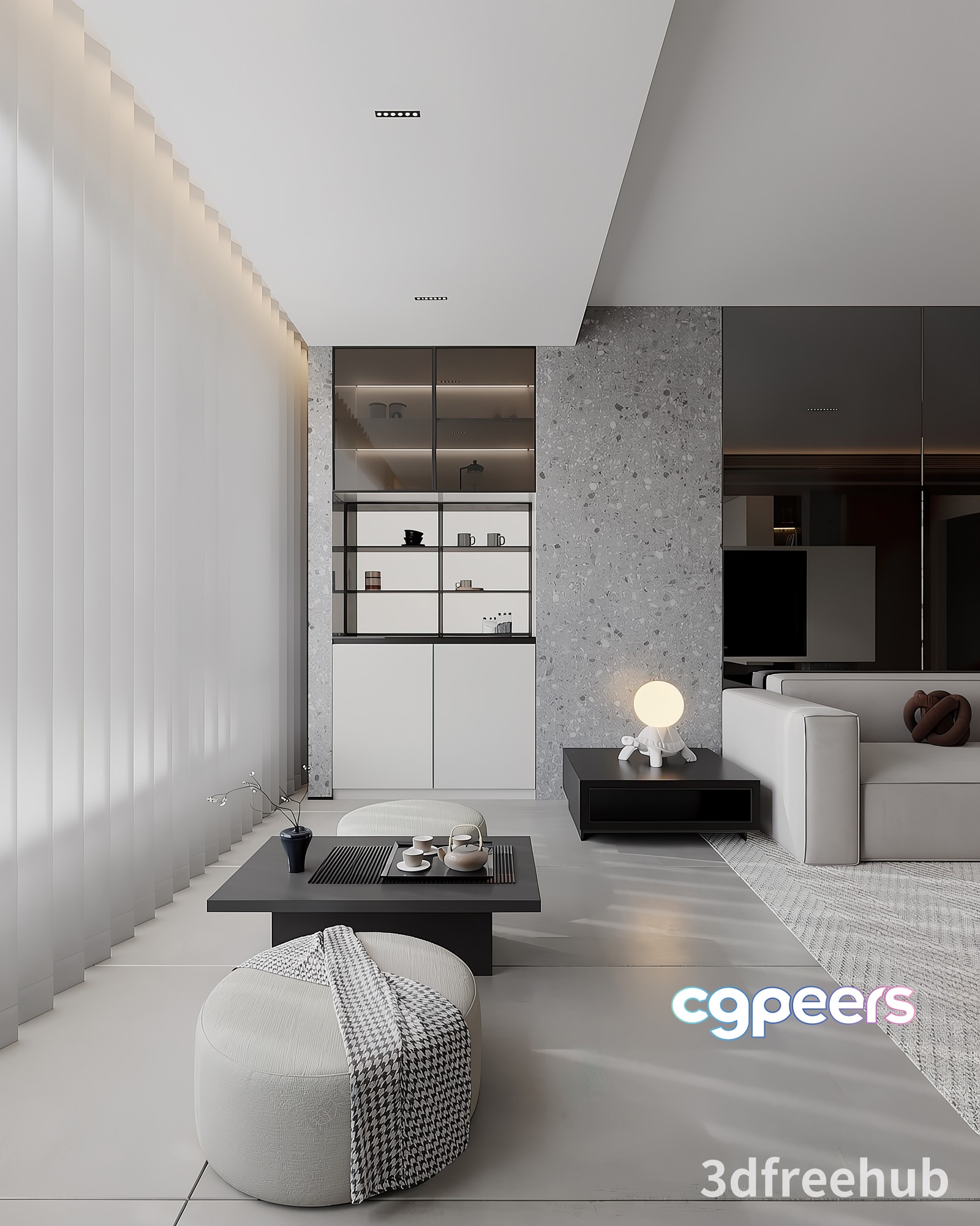 Modern Living Room 3D Model - 22914 - VRAY Render Modern Living Room 3D Model - 22914 - VRAY Render
