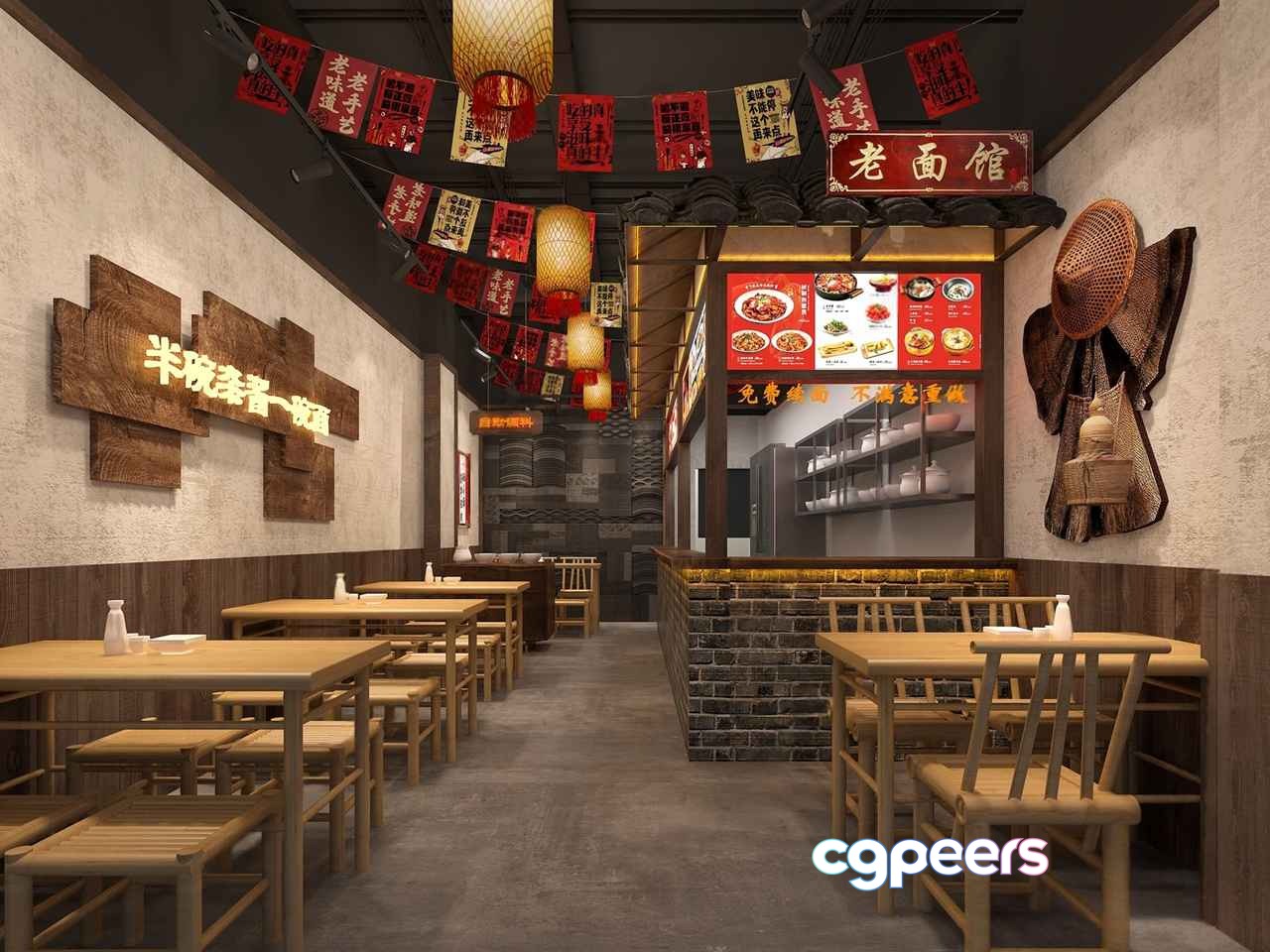 Chinese Restaurant 3D Model - 5492 - VRAY Render Chinese Restaurant 3D Model - 5492 - VRAY Render