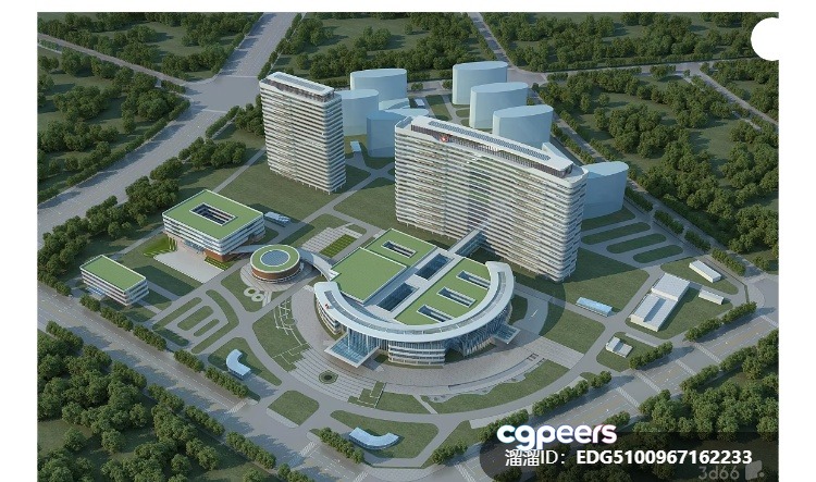 A Large Building Complex 3D Model - 408 - VRAY Render A Large Building Complex 3D Model - 408 - VRAY Render