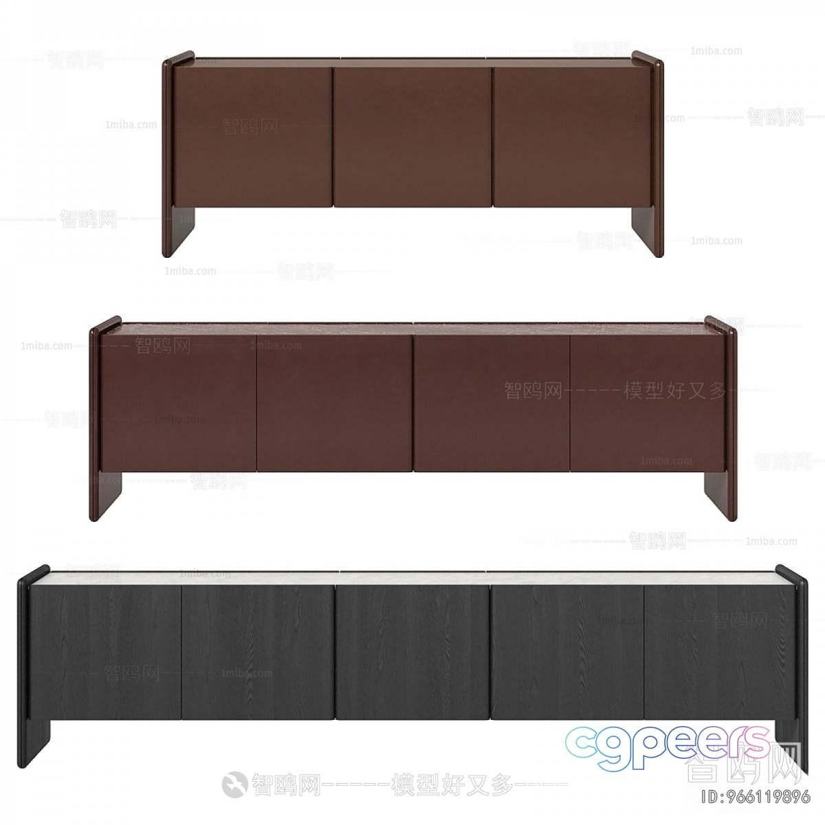 Modern Wooden Bed 3D Model - 23341 - VRAY Render