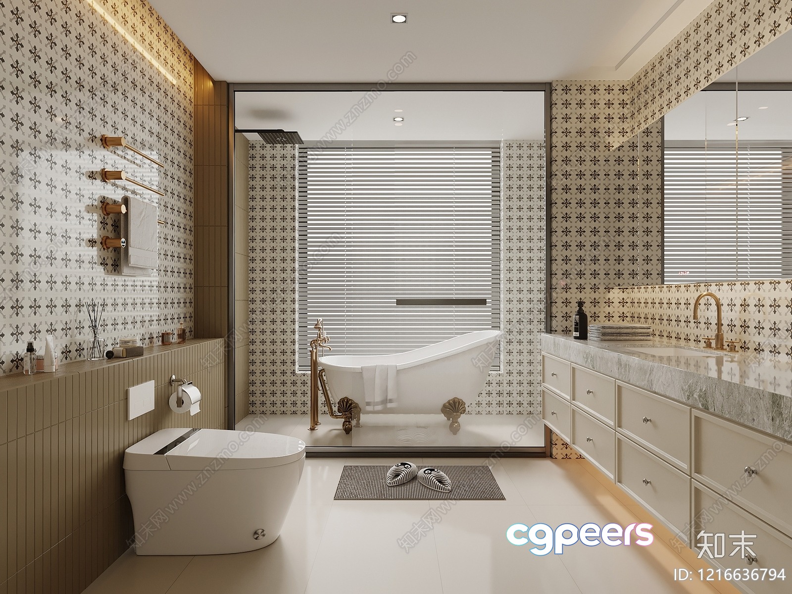 Modern Bathroom 3D Model - 15279 - VRAY Render
