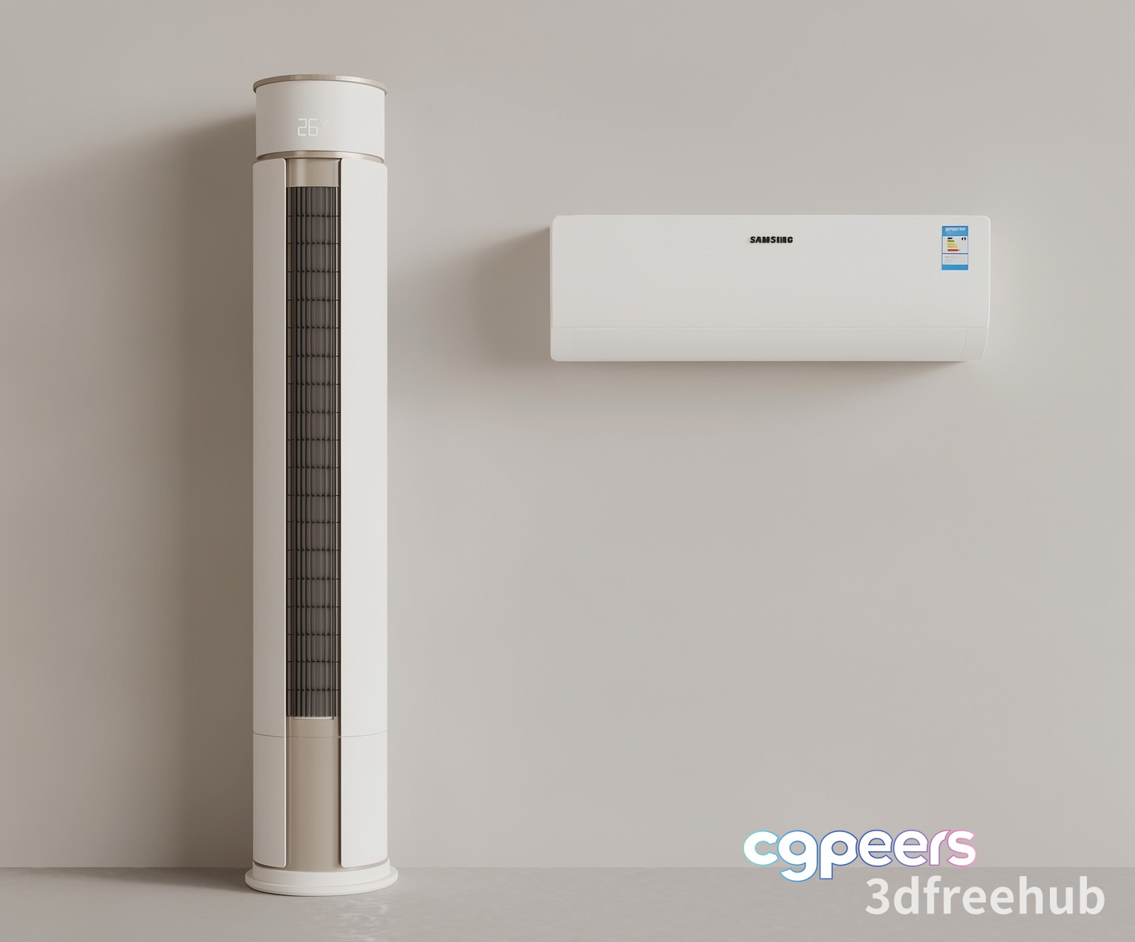 A Samsung Air Conditioner 3D Model - 20581 - VRAY Render