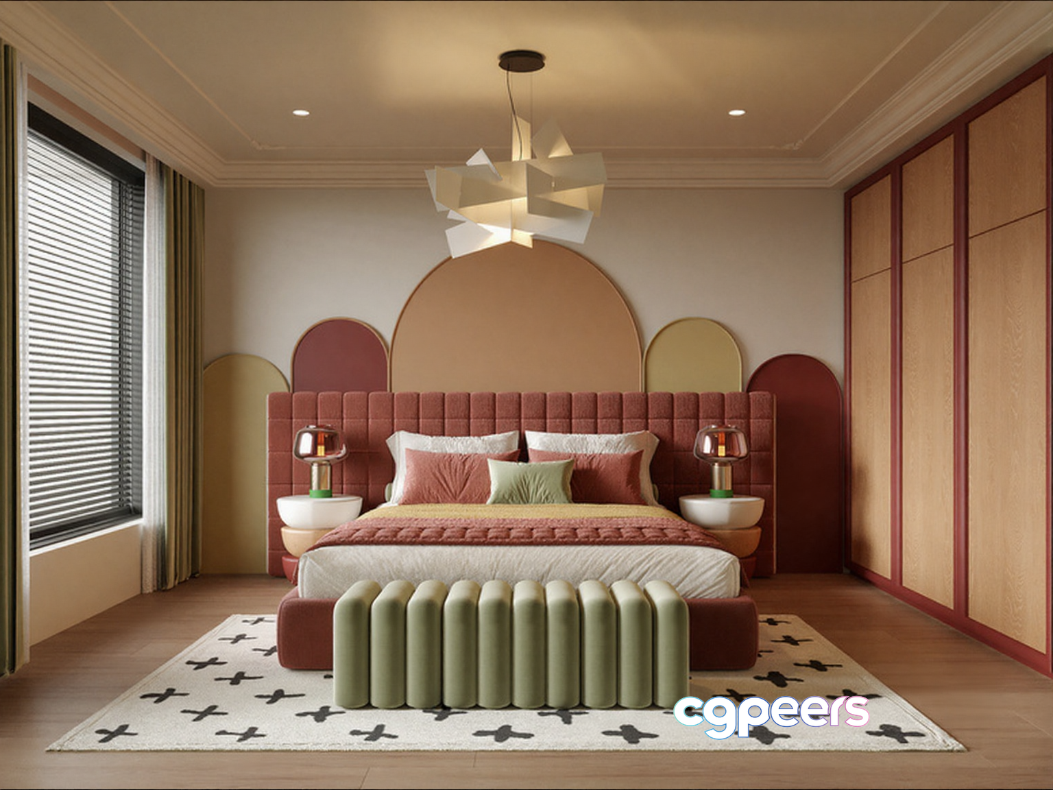 Cozy Modern Bedroom 3D Model - 9619 - CORONA Render