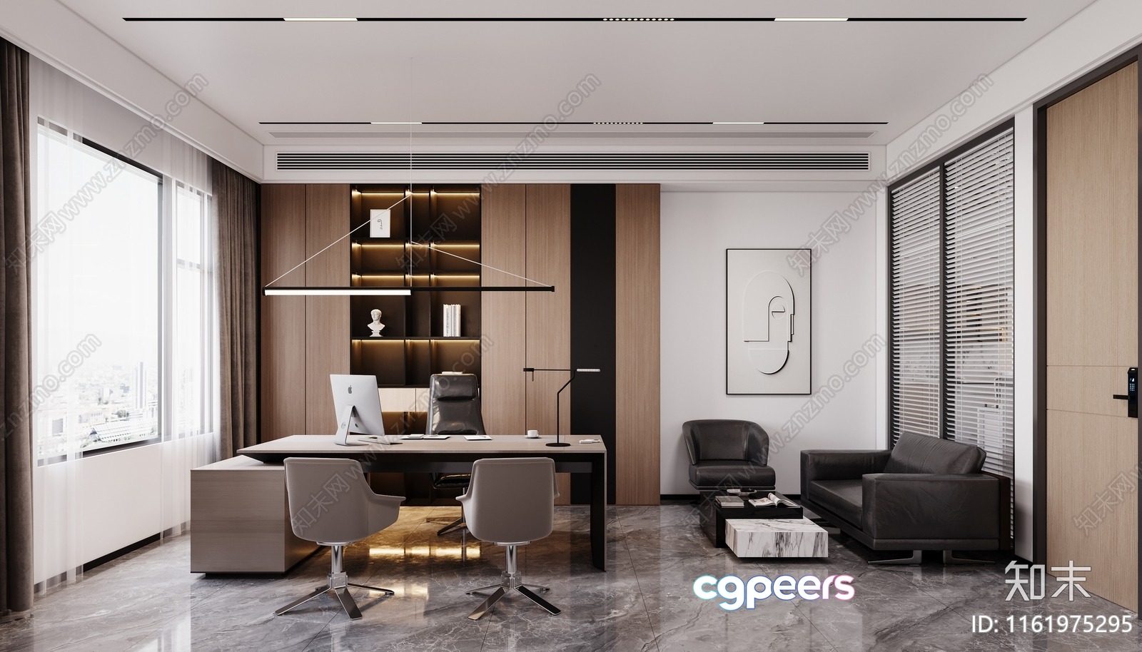Modern Office Space 3D Model - 14960 - VRAY Render