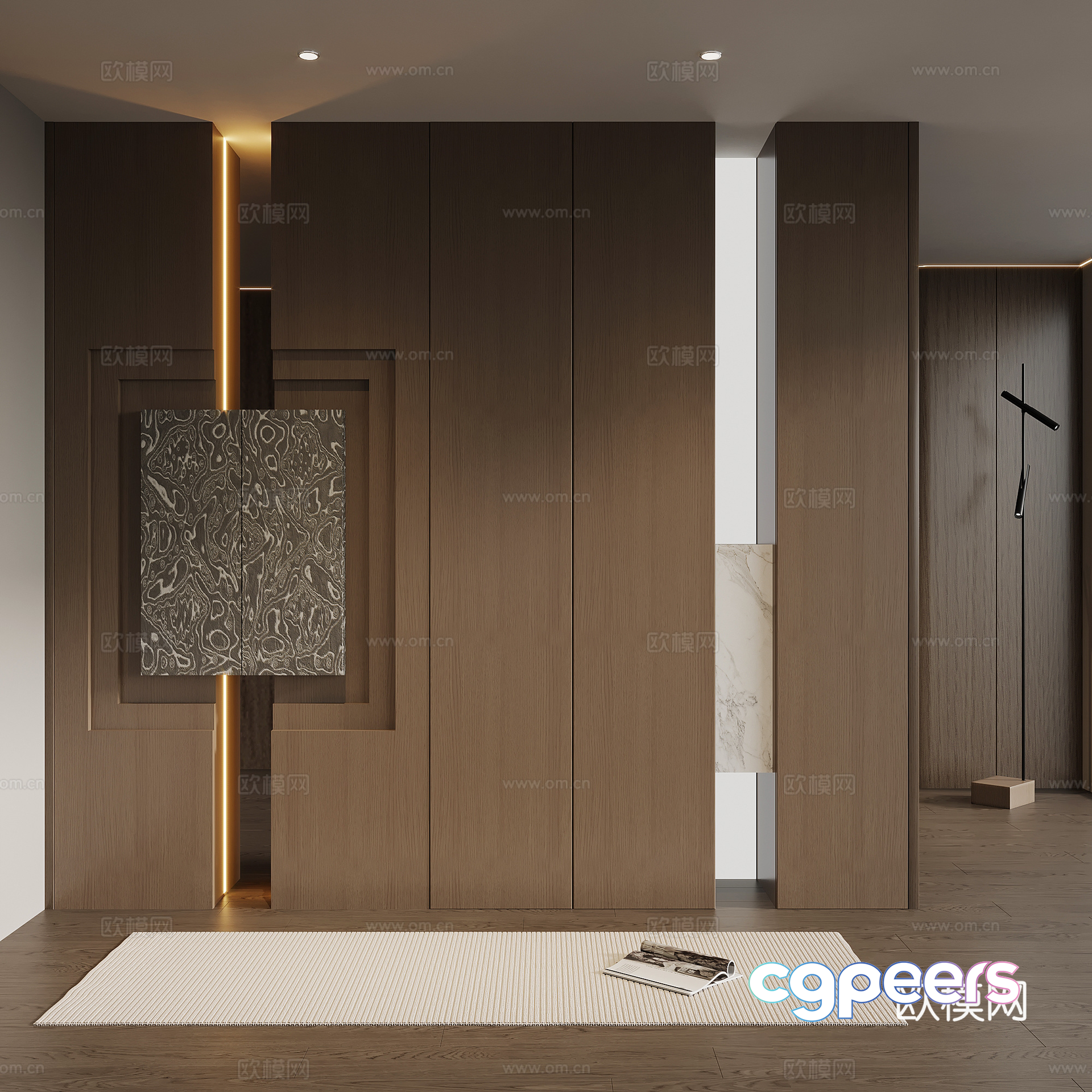 Modern Home Interior 3D Model - 8845 - VRAY Render