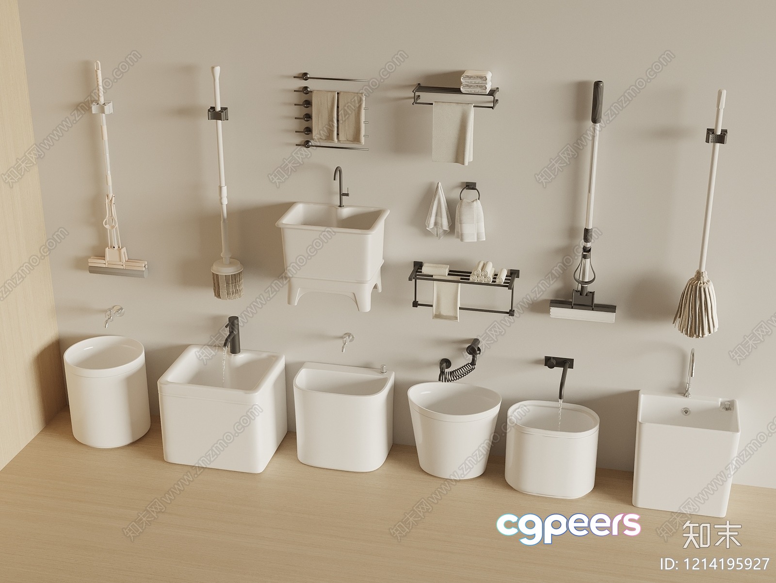 White Bathroom Fixtures 3D Model - 10177 - VRAY Render White Bathroom Fixtures 3D Model - 10177 - VRAY Render