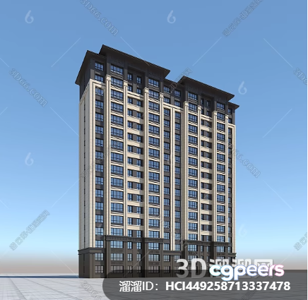 A 3D Rendering Of A Building 3D Model - 15860 - VRAY Render