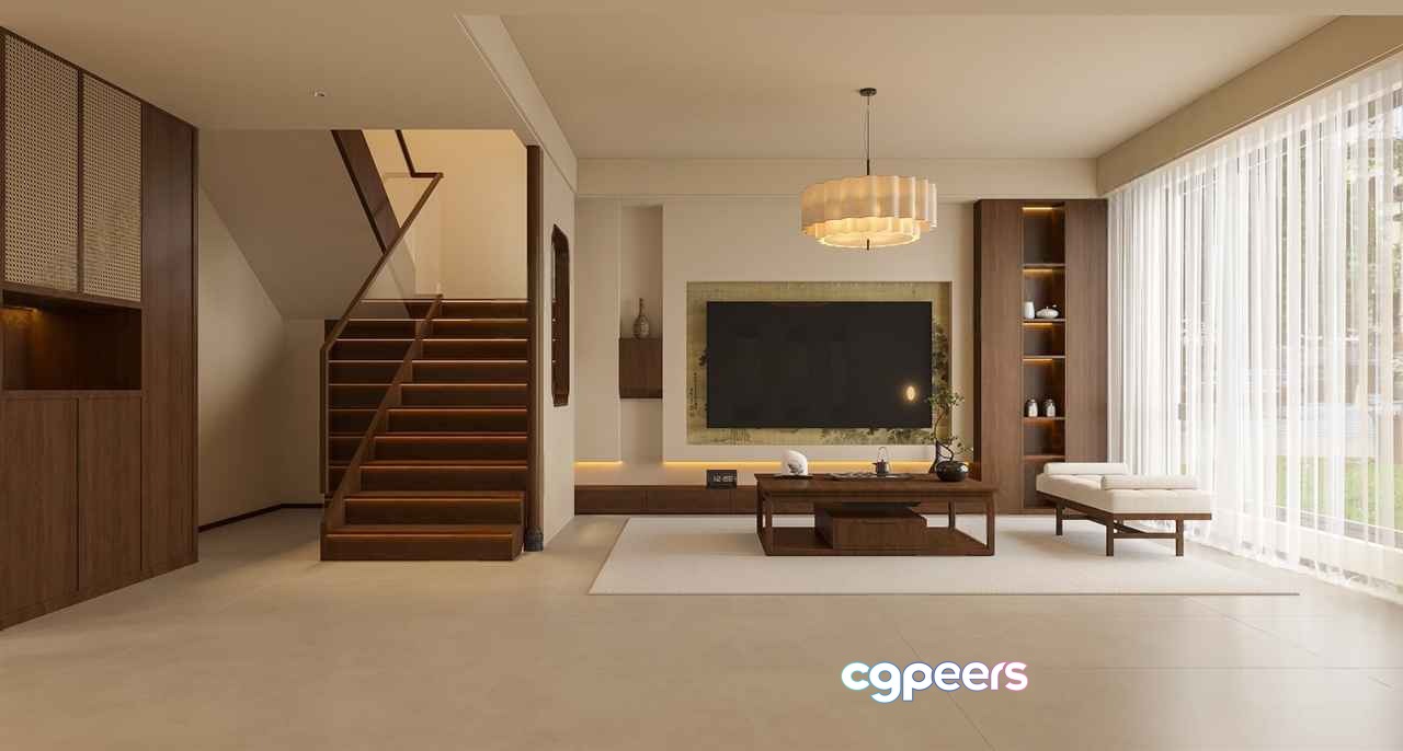 Modern Living Room 3D Model - 2762 - VRAY Render Modern Living Room 3D Model - 2762 - VRAY Render