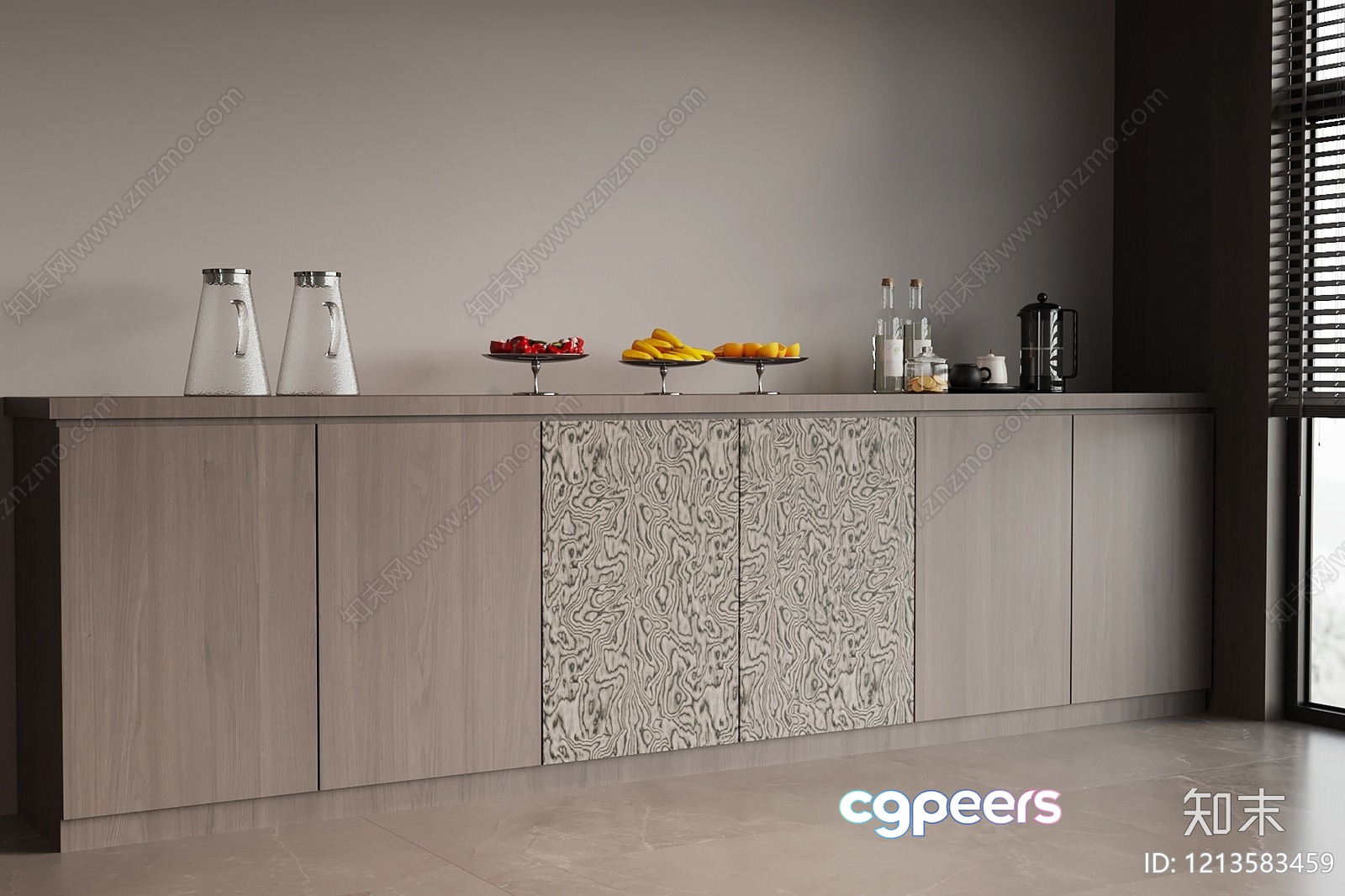 A Modern Kitchen Island 3D Model - 23458 - VRAY Render A Modern Kitchen Island 3D Model - 23458 - VRAY Render