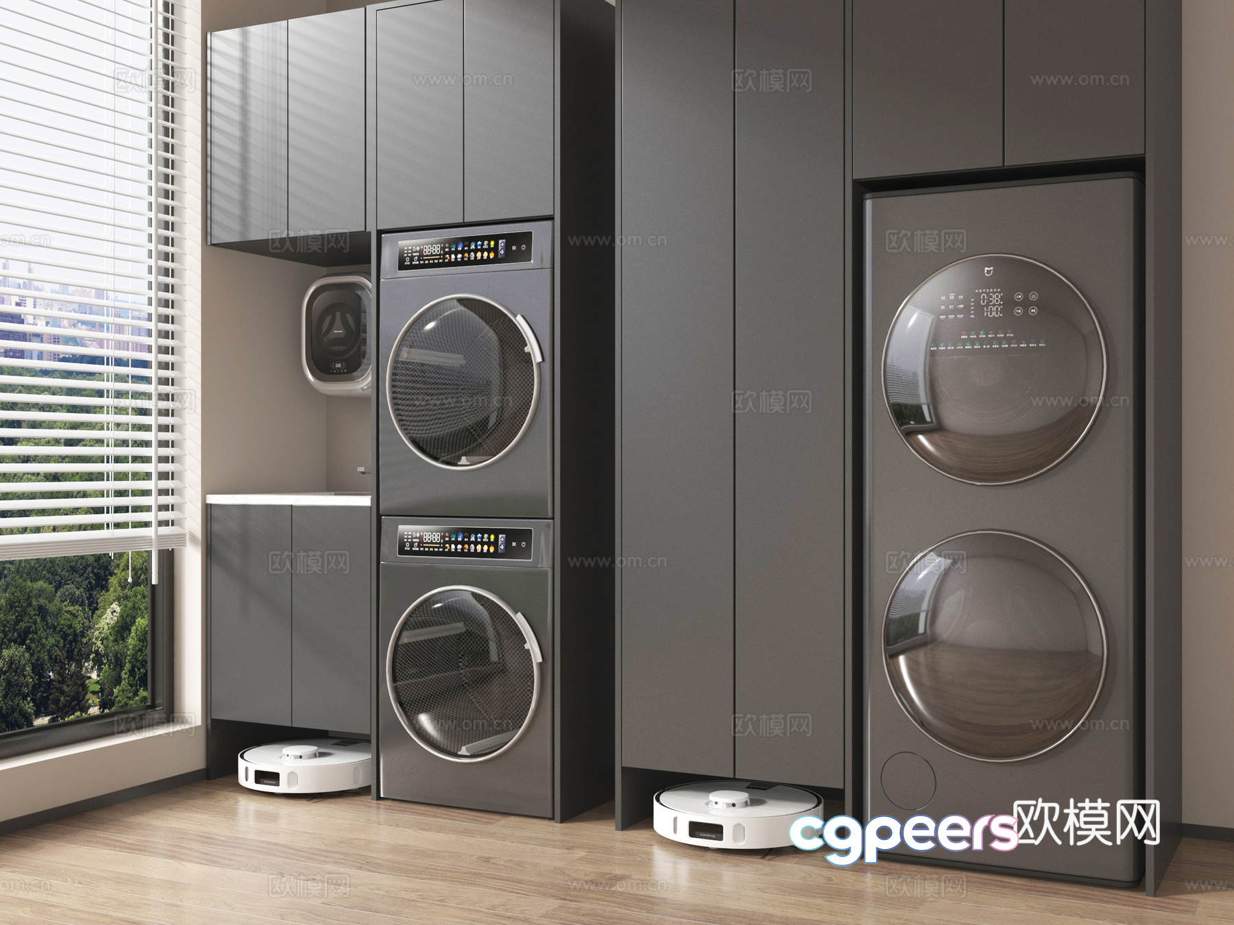 Modern Laundry Room 3D Model - 558 - VRAY Render