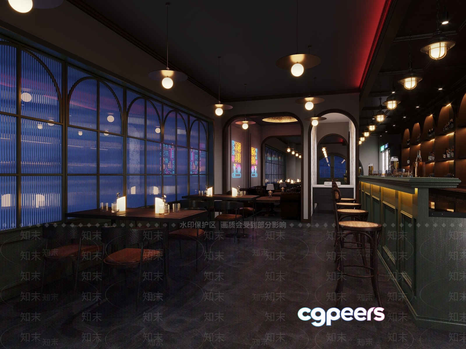 The Main Subject Is A Dimly Lit Bar With A Counter 3D Model - 13357 - VRAY Render The Main Subject Is A Dimly Lit Bar With A Counter 3D Model - 13357 - VRAY Render