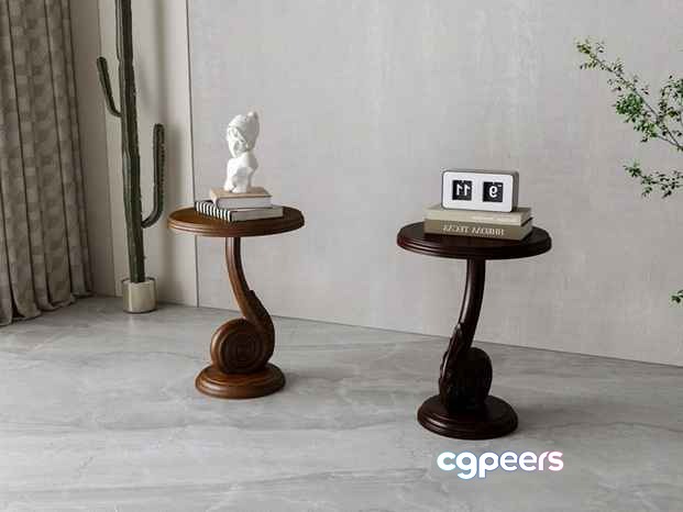 Modern Wooden Tables 3D Model - 15702 - VRAY Render