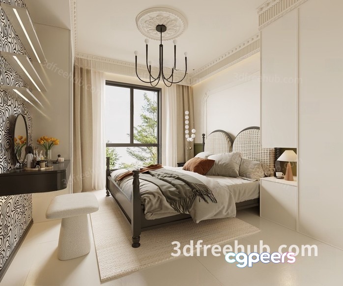 Cozy Bedroom 3D Model - 23245 - VRAY Render