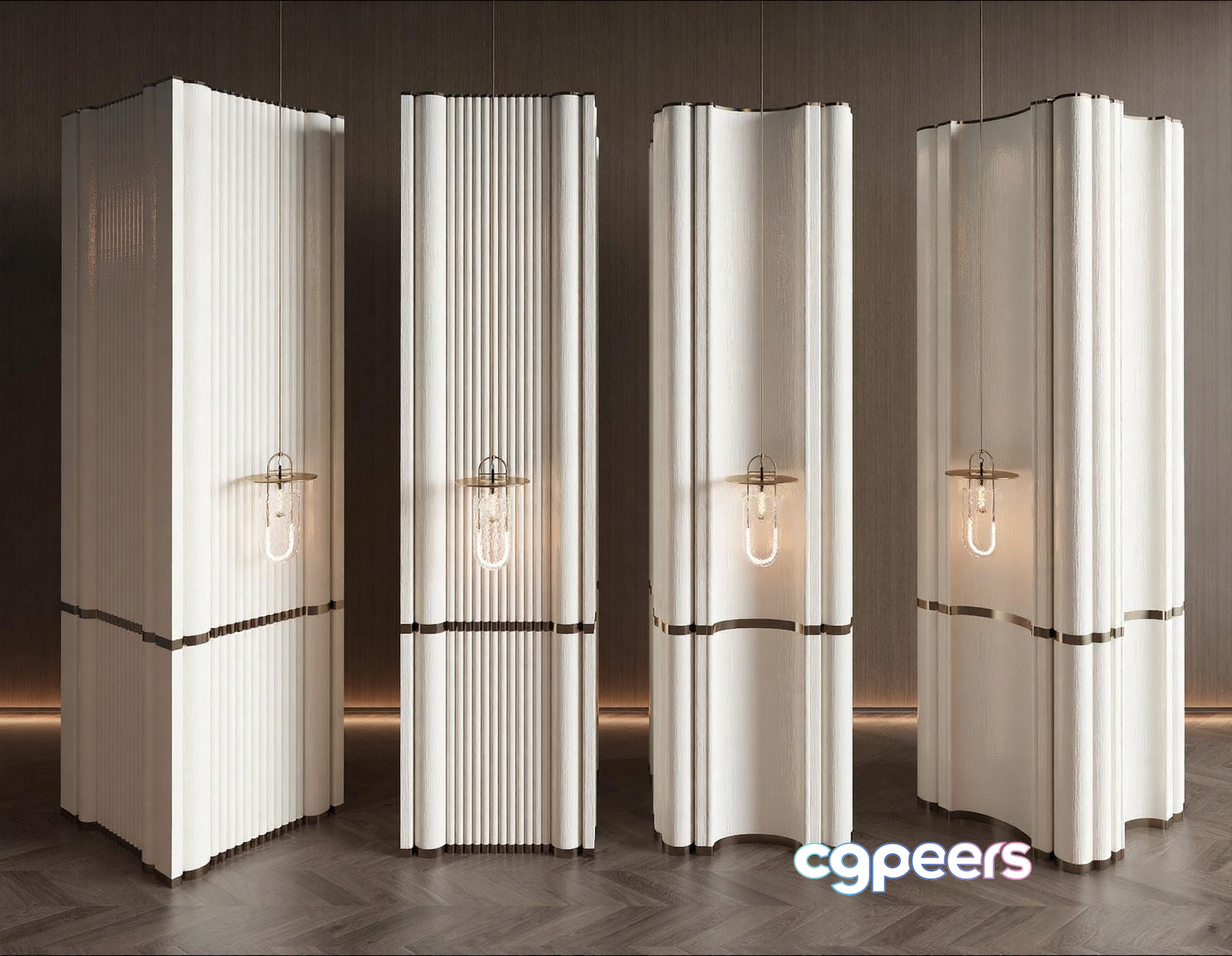 White Hanging Lights 3D Model - 5211 - VRAY Render