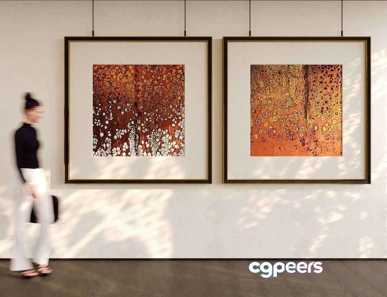 Two Framed Abstract Art Pieces 3D Model - 18405 - VRAY Render