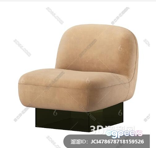 A Beige Chair 3D Model - 996 - VRAY Render A Beige Chair 3D Model - 996 - VRAY Render
