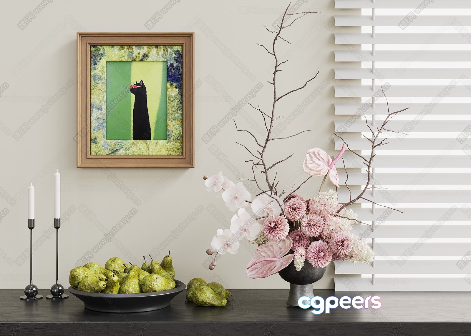 A Framed Picture Of A Cat 3D Model - 21657 - CORONA Render A Framed Picture Of A Cat 3D Model - 21657 - CORONA Render