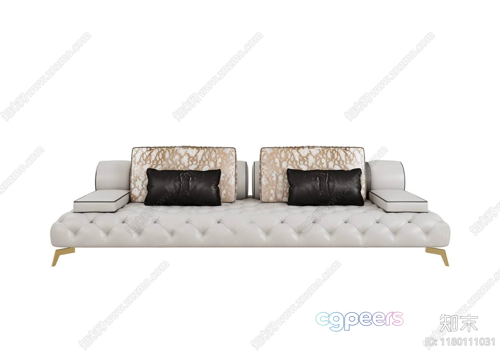 Modern White Sofa 3D Model - 1312 - VRAY Render