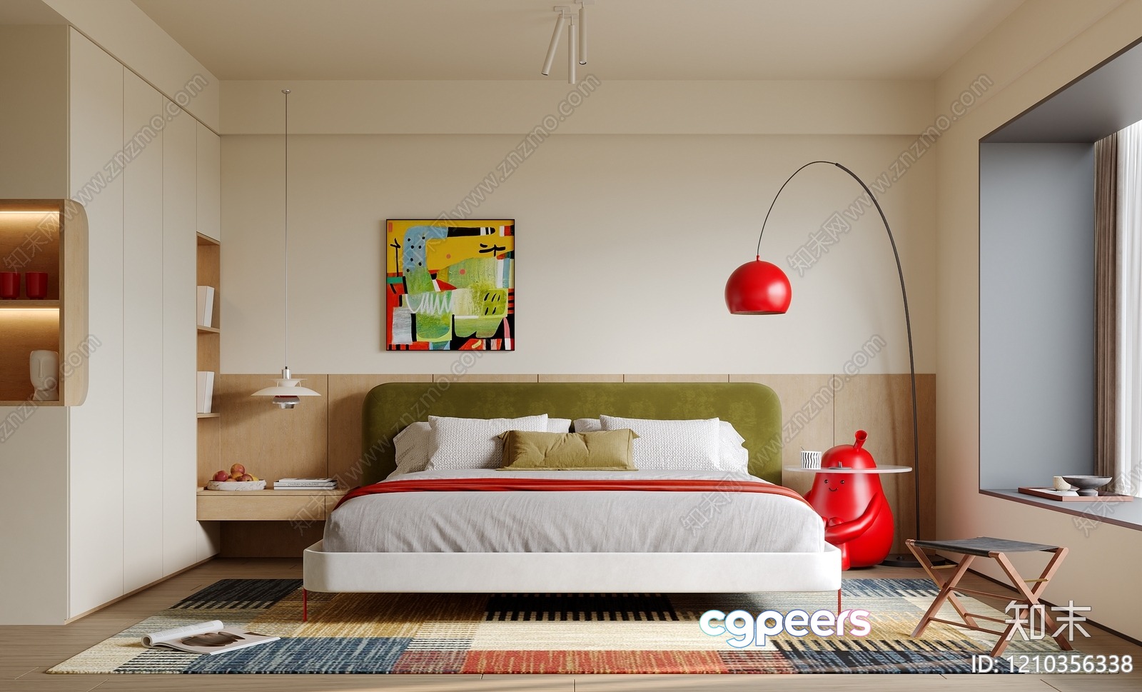 Cozy Modern Bedroom 3D Model - 645 - VRAY Render
