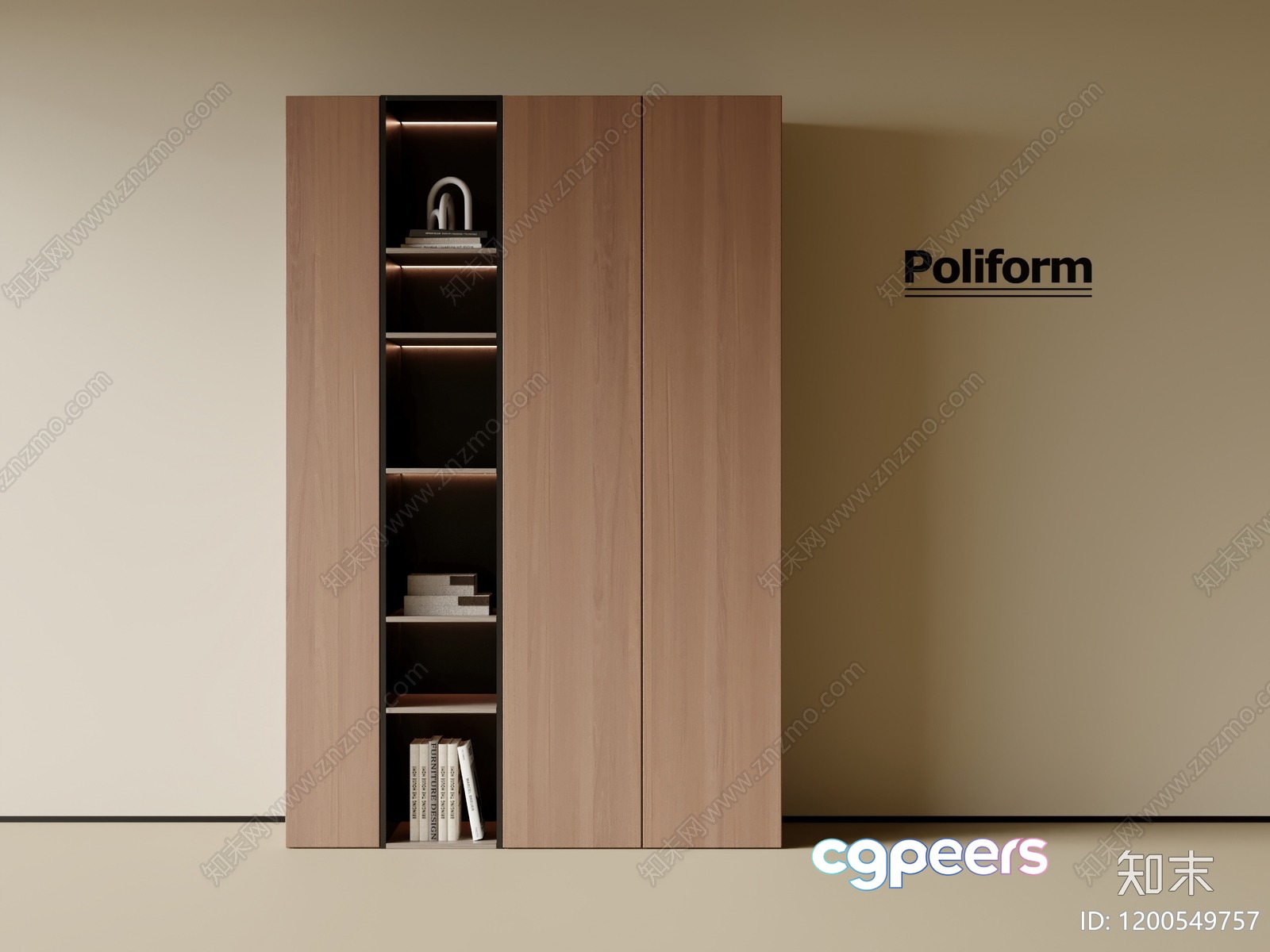 Modern Light Wood Shelving 3D Model - 6634 - CORONA Render Modern Light Wood Shelving 3D Model - 6634 - CORONA Render