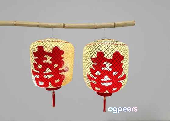 Chinese Lanterns 3D Model - 3673 - VRAY Render