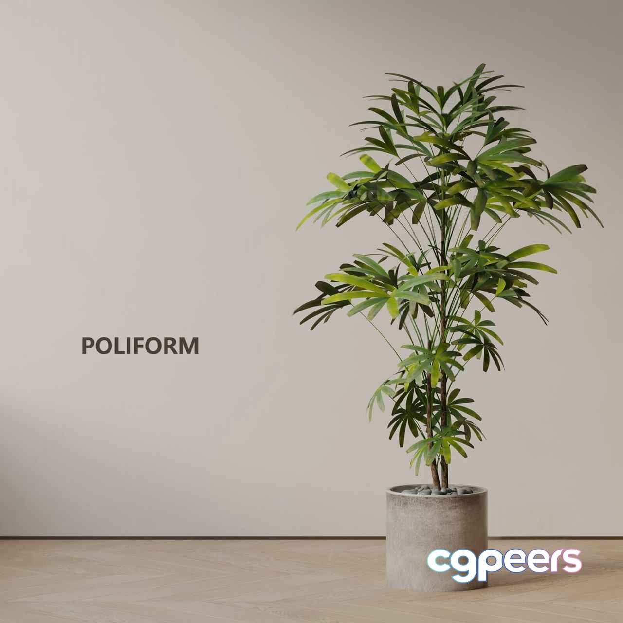 A Potted Plant 3D Model - 5717 - VRAY Render A Potted Plant 3D Model - 5717 - VRAY Render