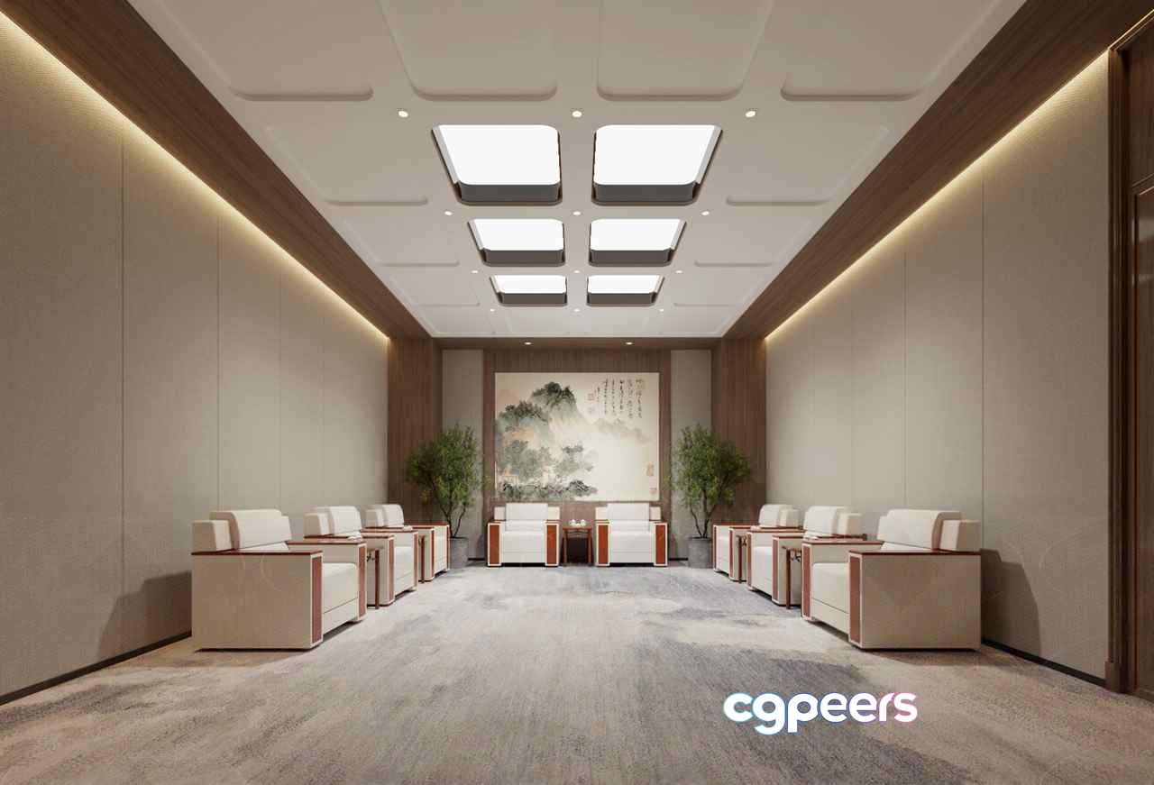 Modern Conference Room 3D Model - 20662 - VRAY Render
