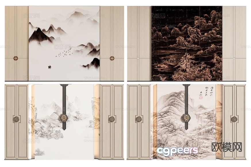 Traditional Chinese Artwork 3D Model - 21698 - VRAY Render