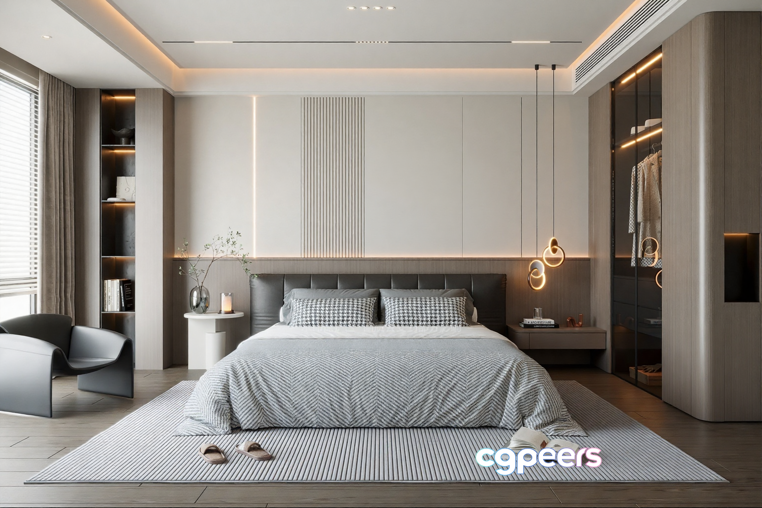Modern Bedroom Design 3D Model - 1402 - CORONA Render Modern Bedroom Design 3D Model - 1402 - CORONA Render