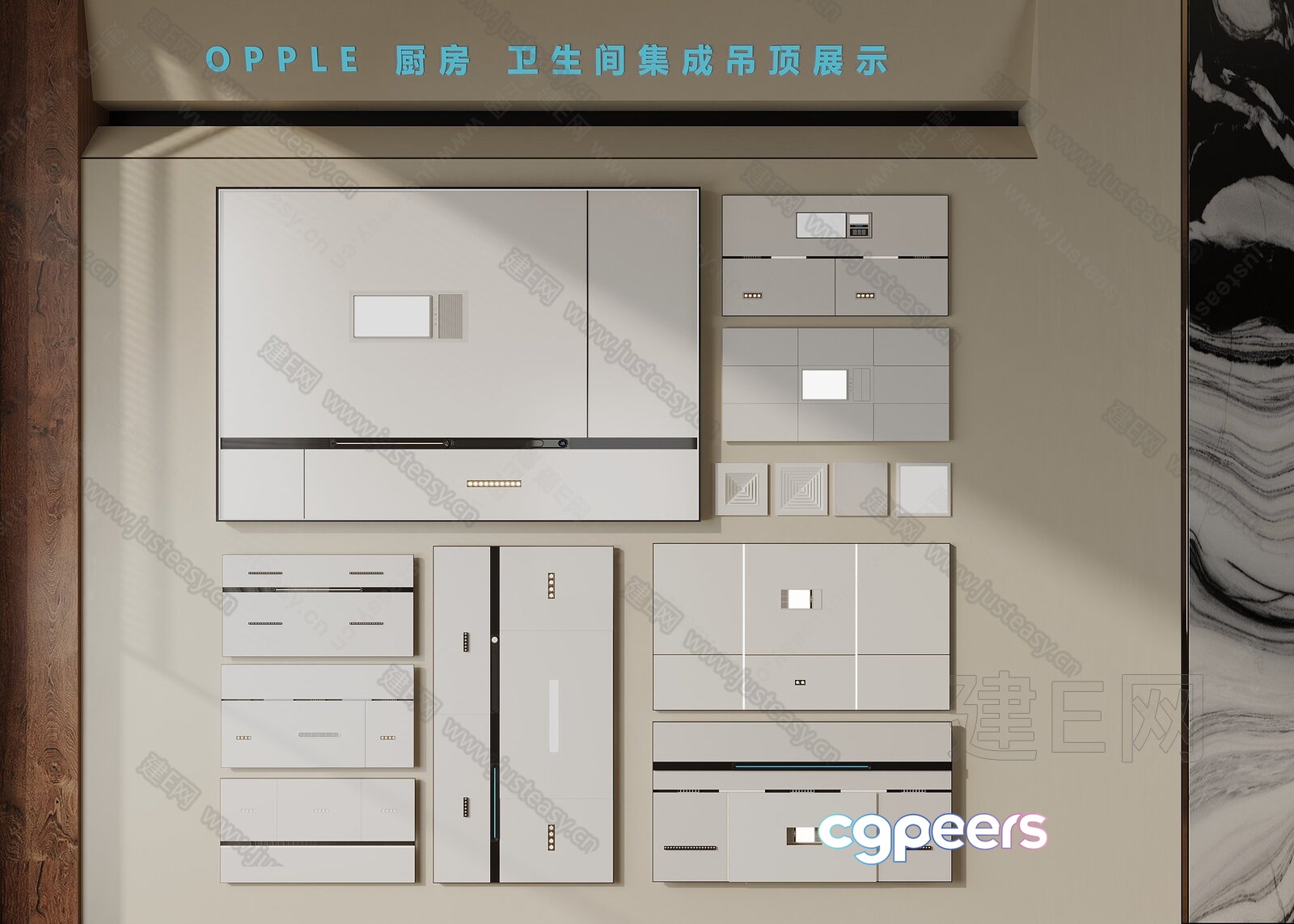 Modern Kitchen Cabinets 3D Model - 13049 - VRAY Render Modern Kitchen Cabinets 3D Model - 13049 - VRAY Render