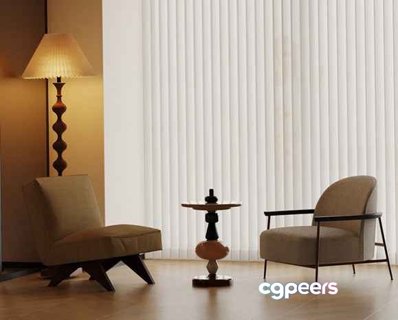 Modern Living Room 3D Model - 4851 - VRAY Render