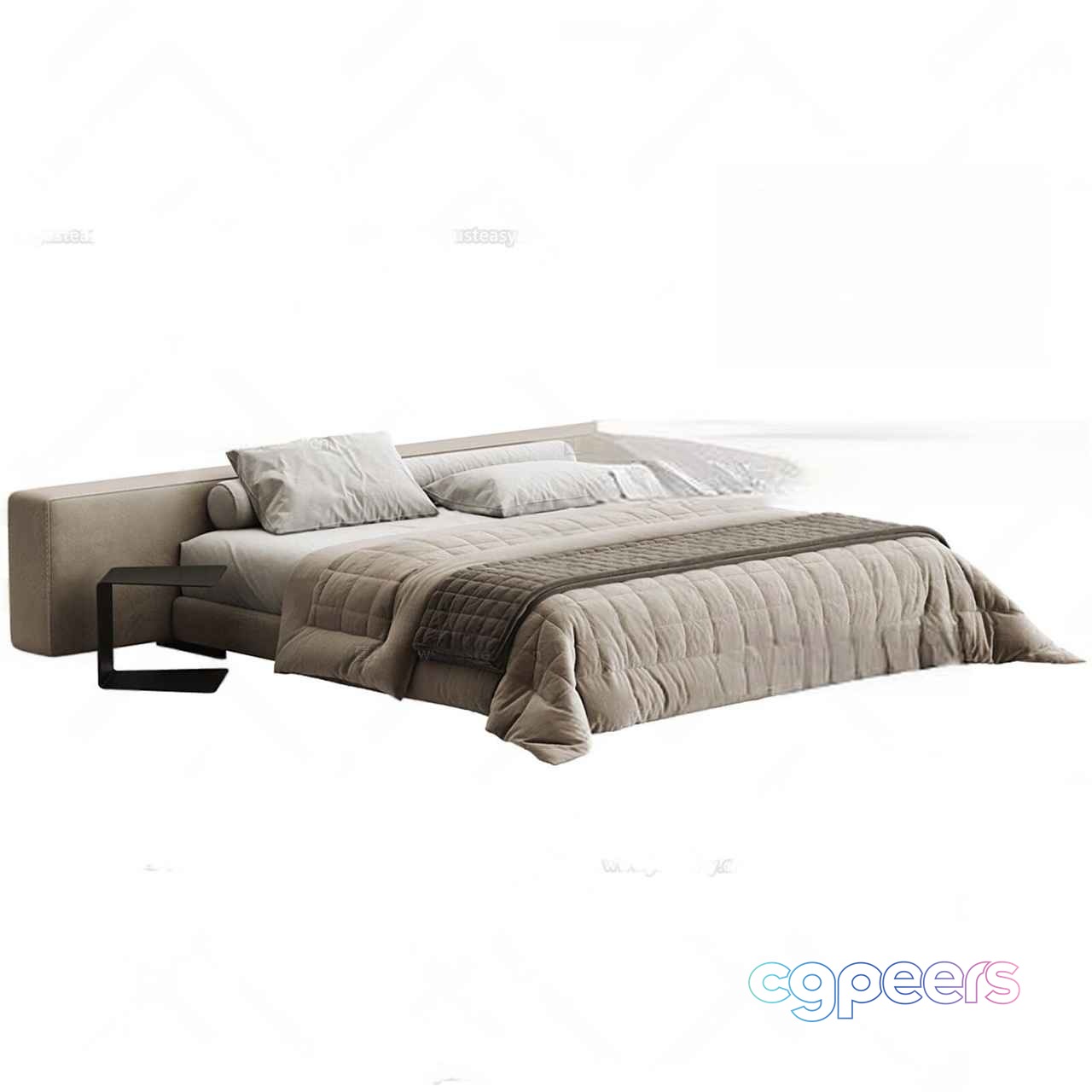 Cozy Modern Bed 3D Model - 12011 - CORONA Render
