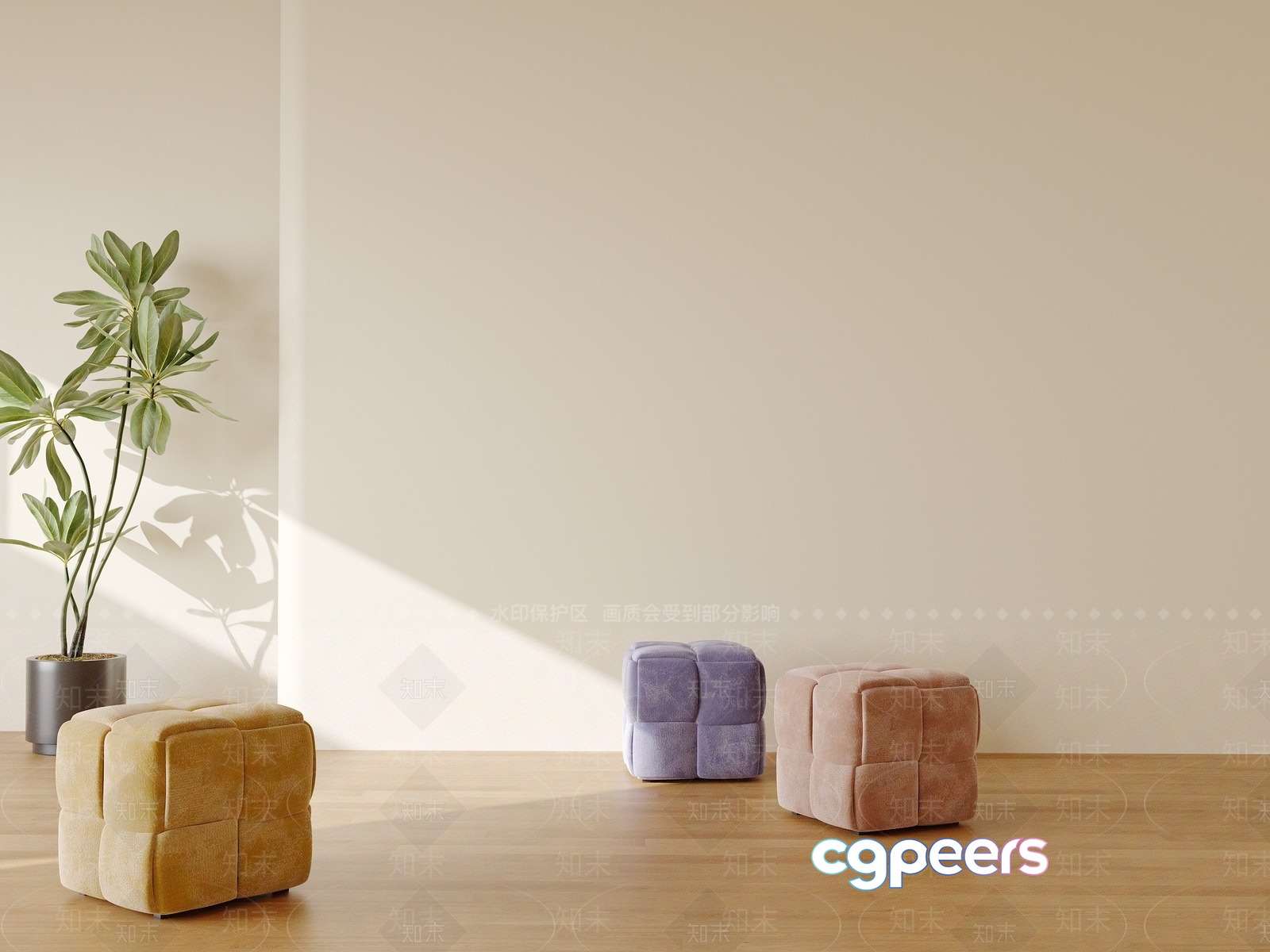 Modern Home Decor 3D Model - 8631 - VRAY Render