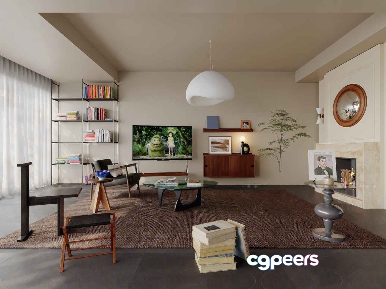 Living Room Scene 3D Model - 22718 - CORONA Render