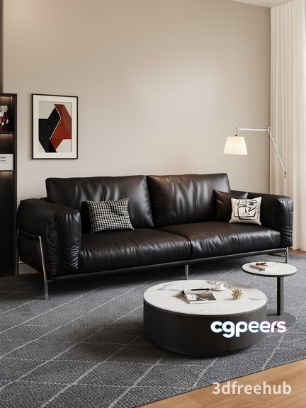 Modern Living Room 3D Model - 19617 - VRAY Render