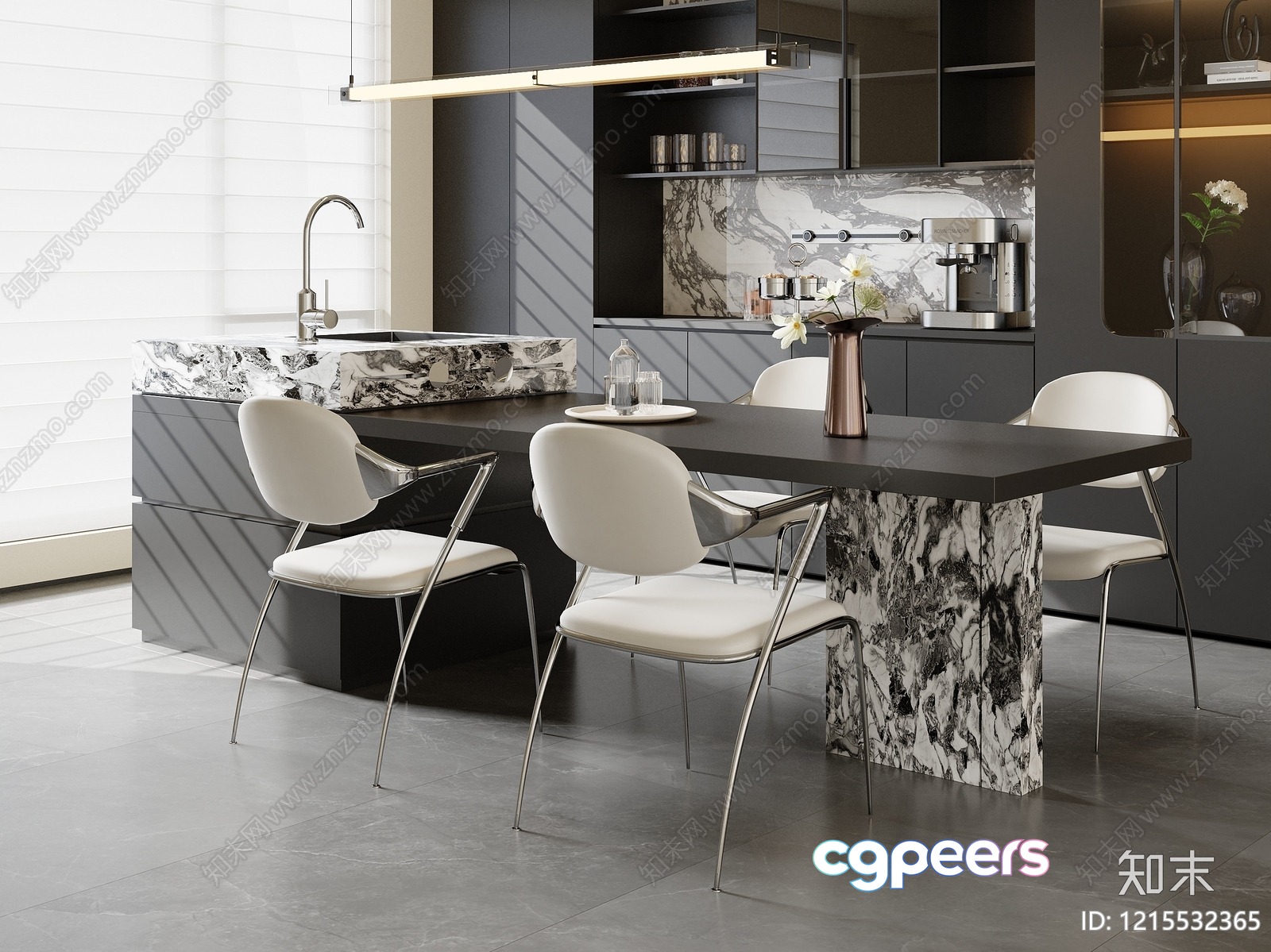 Modern Kitchen 3D Model - 14492 - VRAY Render