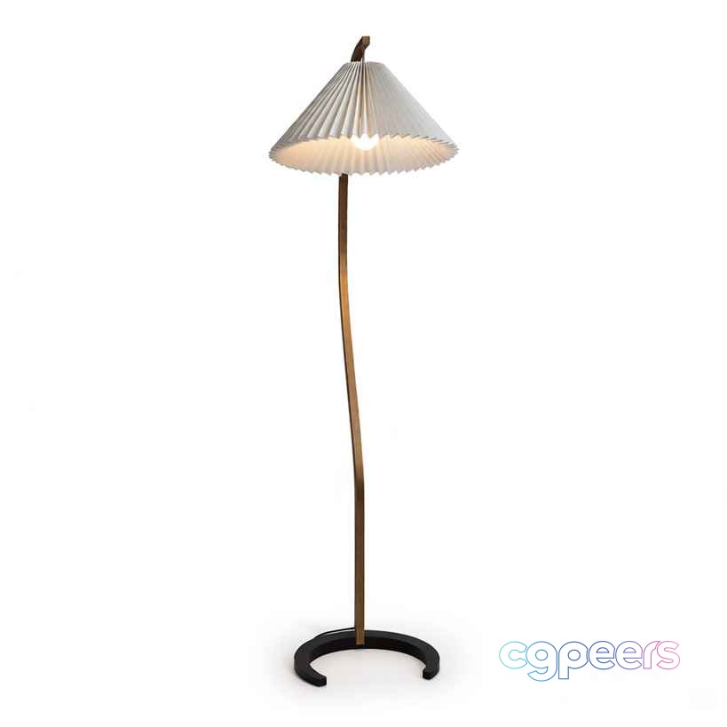 Gold Floor Lamp 3D Model - 10088 - VRAY Render Gold Floor Lamp 3D Model - 10088 - VRAY Render