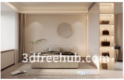 Modern Bedroom Design 3D Model - 23550 - VRAY Render