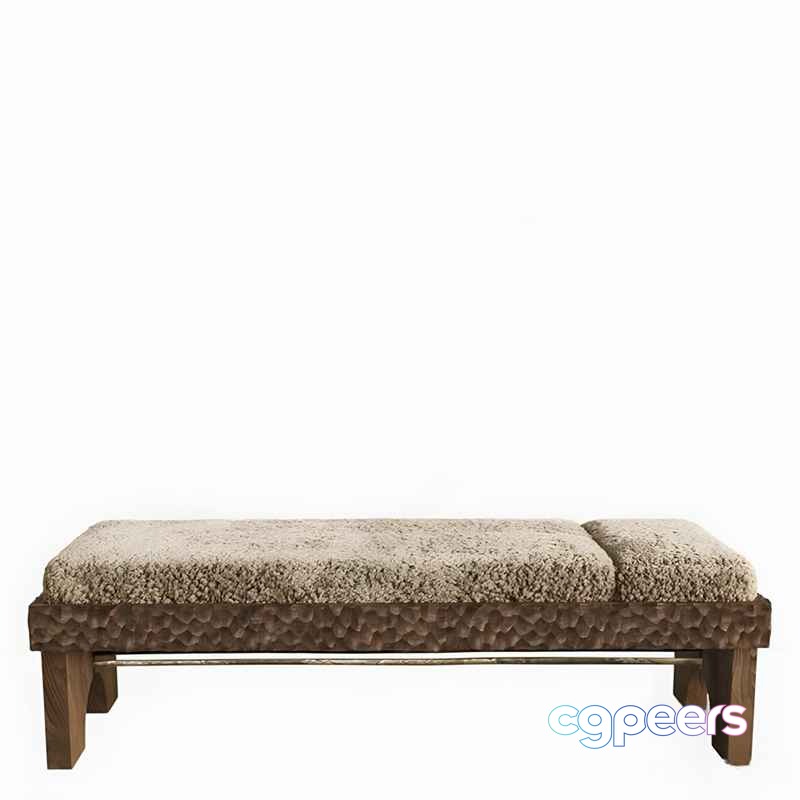 A Wooden Bench With A Beige Cushion 3D Model - 8179 - VRAY Render A Wooden Bench With A Beige Cushion 3D Model - 8179 - VRAY Render