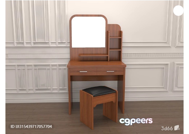 A Wooden Vanity Set 3D Model - 7786 - VRAY Render A Wooden Vanity Set 3D Model - 7786 - VRAY Render